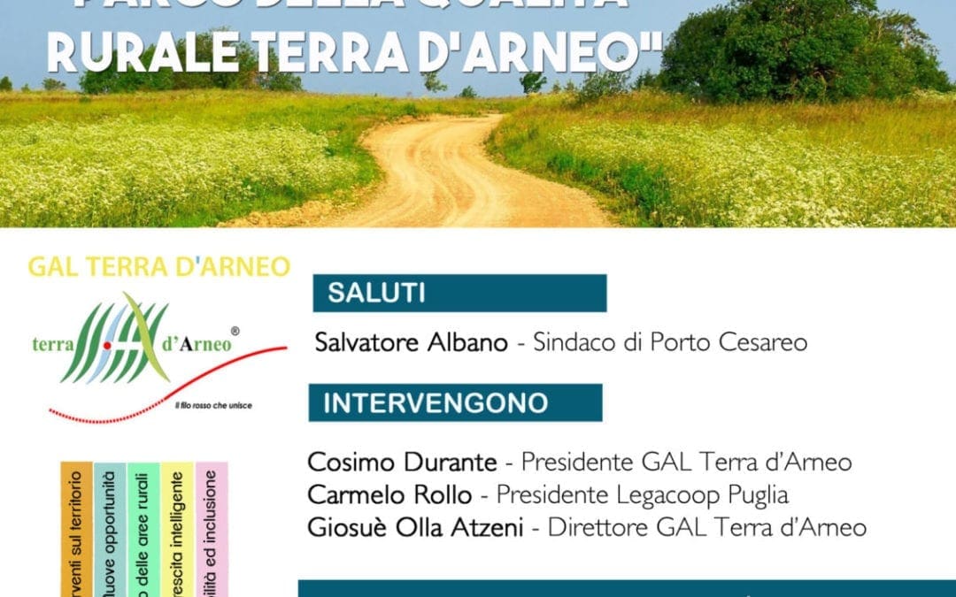 Si svolgerà a Porto Cesareo un nuovo appuntamento con le attività di animazione territoriale del GAL Terra d’Arneo