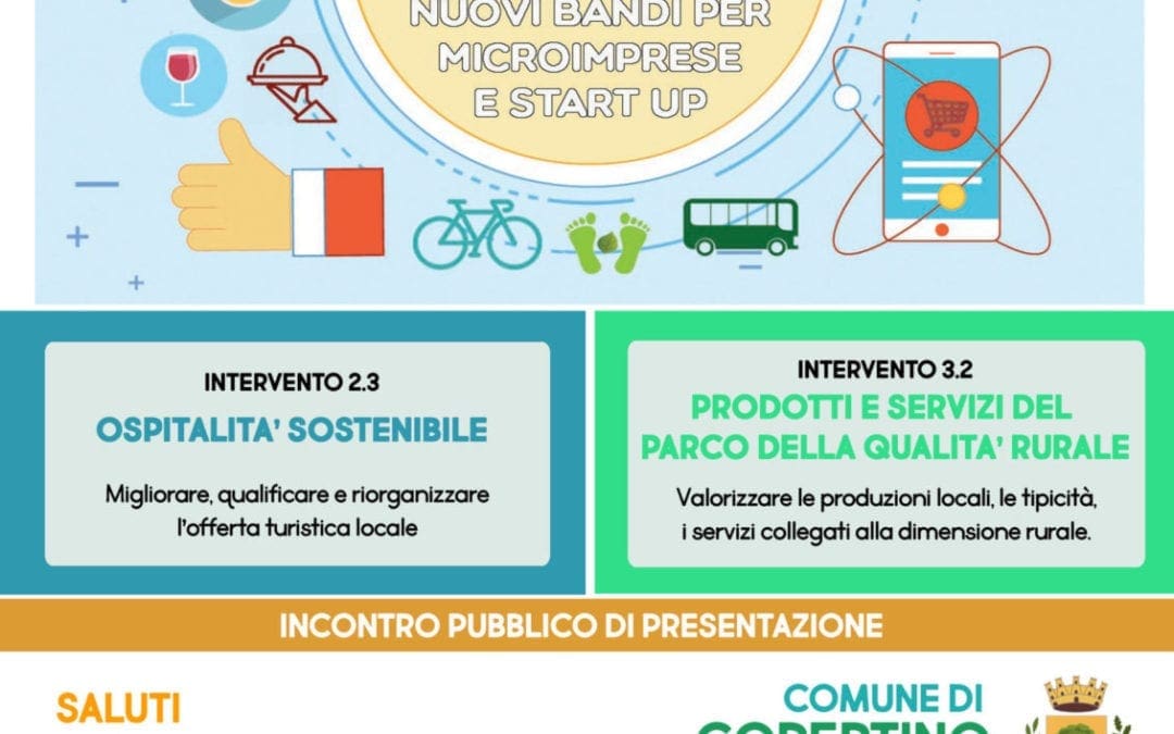 Nuove date per incontrare le comunità ed illustrare i bandi GAL